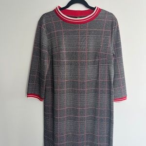 Houndstooth straight fit dress